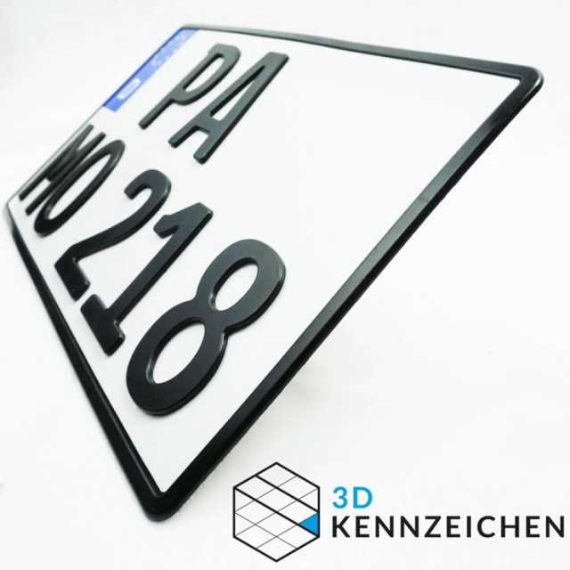 3D Kennzeichen fürs Motorrad